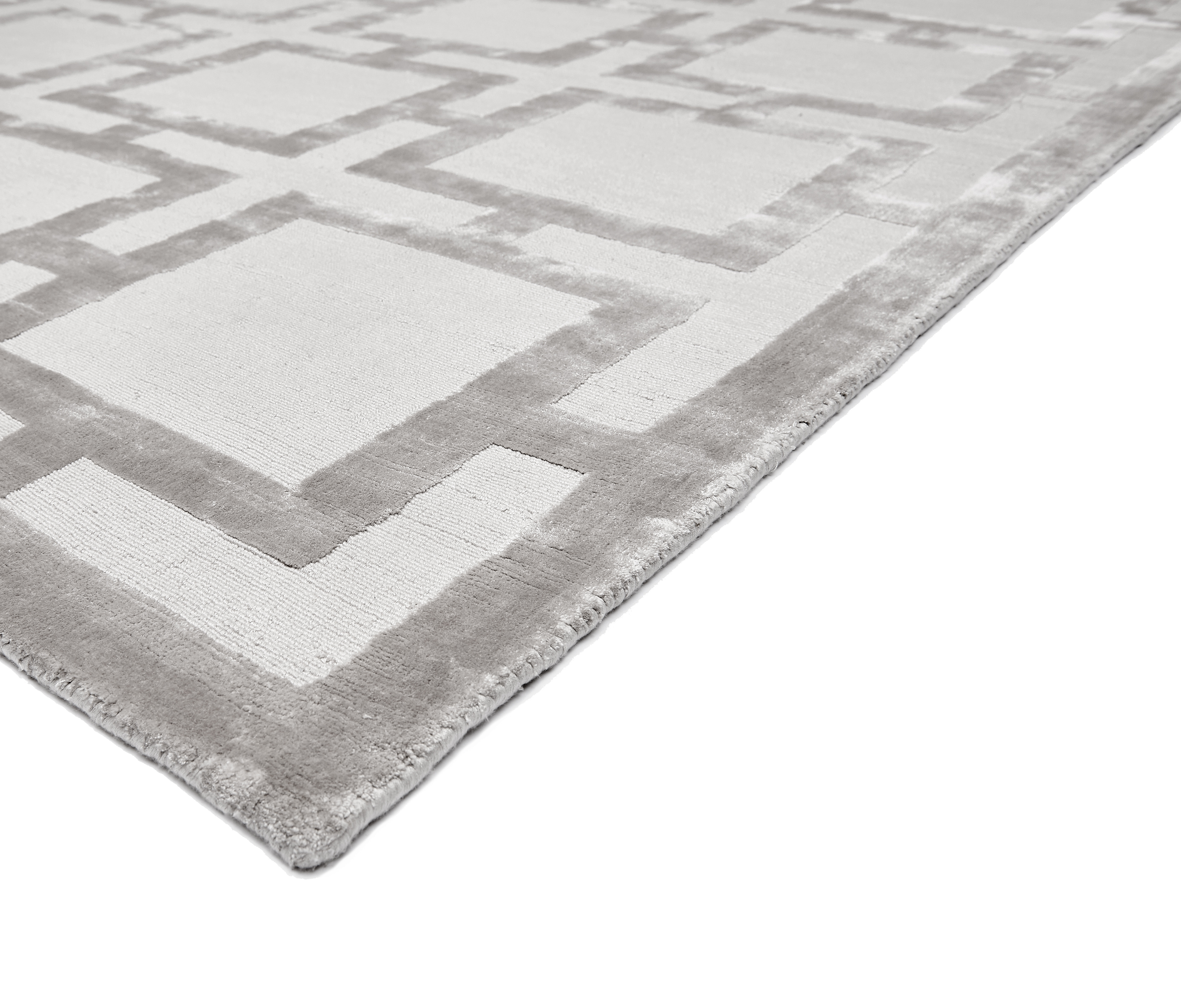 Индийский ковер из арт-шёлка «EATON RUG» SILVER 3