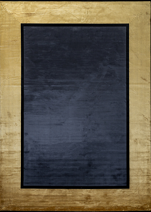 Турецкий ковер из бамбукового шёлка и акрила «Cabinet Rugs» 0704C-BLACK-yellow