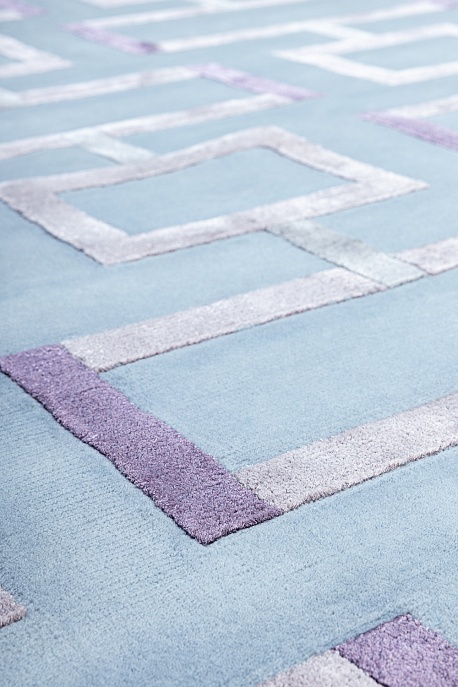 Индийский ковер из шерсти и арт-шёлка «RUSSEL SQUARE» TOPIARY-VIOL