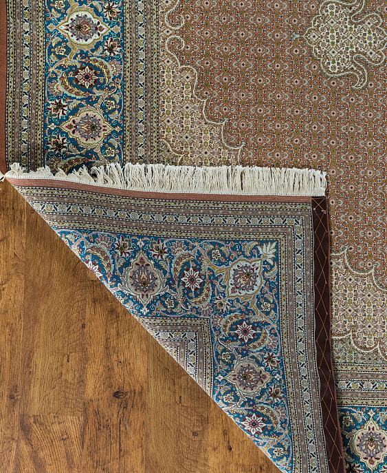 Иранский ковёр из шерсти и шёлка «TABRIZ MAHI» 13-166-IR