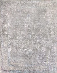 Индийский ковер из шерсти и бамбукового шёлка «FRESCO» EX-13-GREY-CHARCOAL 1