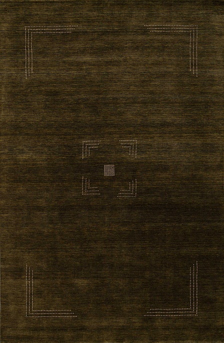 Индийский ковер из шерсти «LOURIBUFF» 201224-GREEN