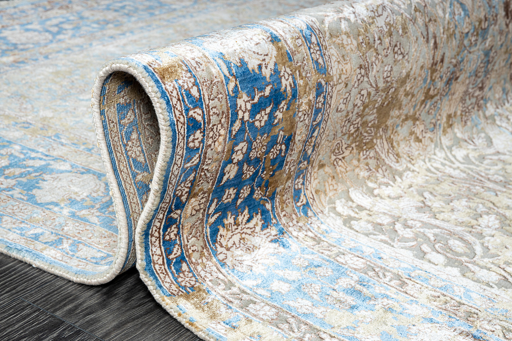 Индийский ковёр из шерсти и эвкалиптового шёлка «CRAZY CLASSIC» PR516-COLOR-6