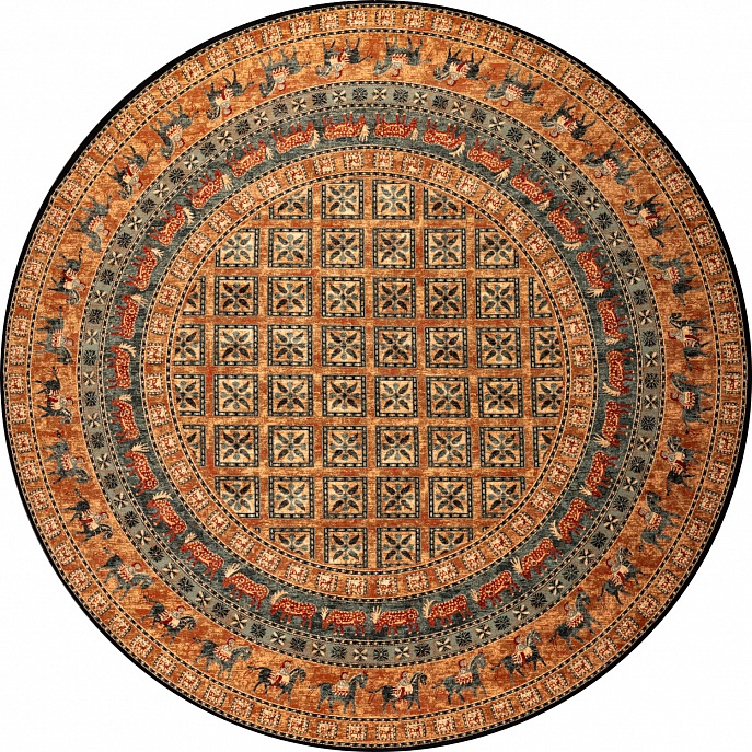 Бельгийский ковер из шерсти «KASHQAI» 4301-500(Round)