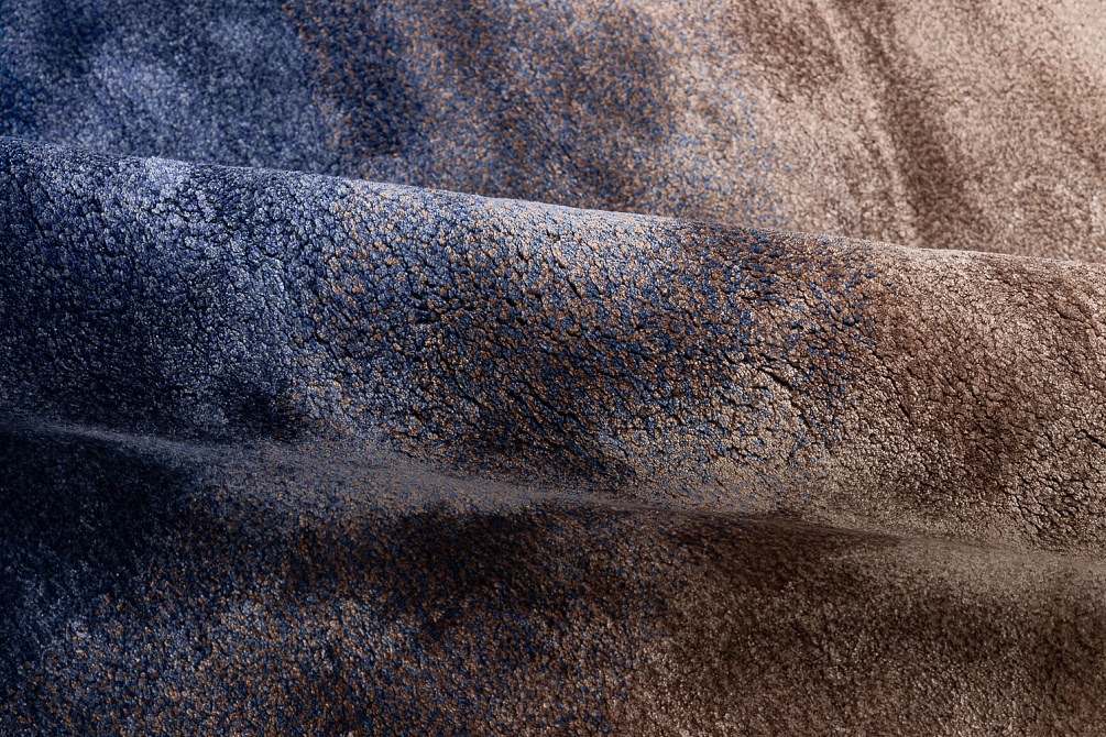 Индийский ковер из эвкалиптового шёлка «VELVET MIRAGE» DEGRADEE SAPPHIRE(Round) 3