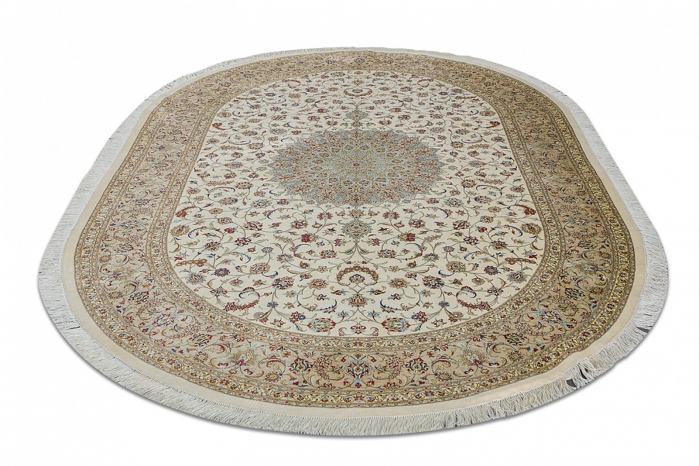 Иранский ковер из шёлка «QUM MM IR» 13-27-IR(Oval) 2