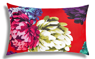Наволочка "Хризантемы" красная