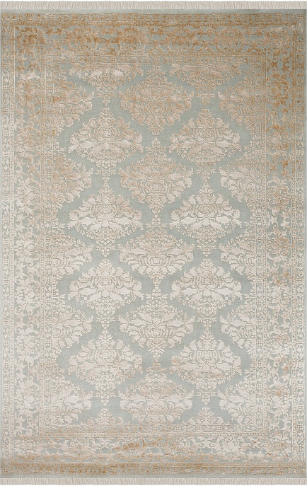 Индийский ковер из шерсти и арт-шёлка «KING OF AGRA» NO9N-LBLU-LBLU