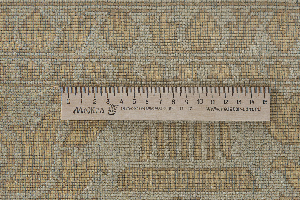 Индийский ковёр из шерсти и арт-шёлка «AGRA R» NO65-GLD-GLD48(Oval)