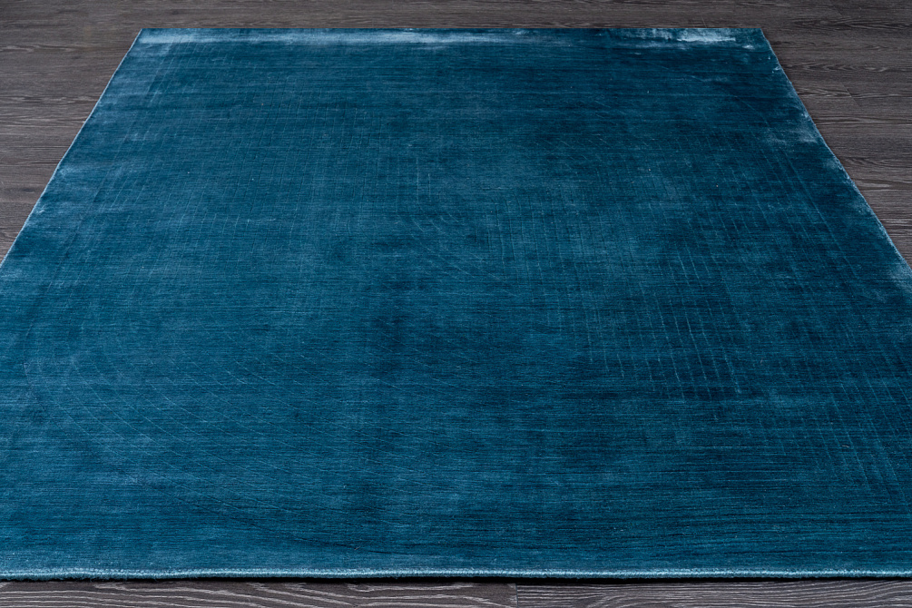 Индийский ковёр из арт-шёлка и шерсти «JAZZ» 2019009-BLUE ASHES